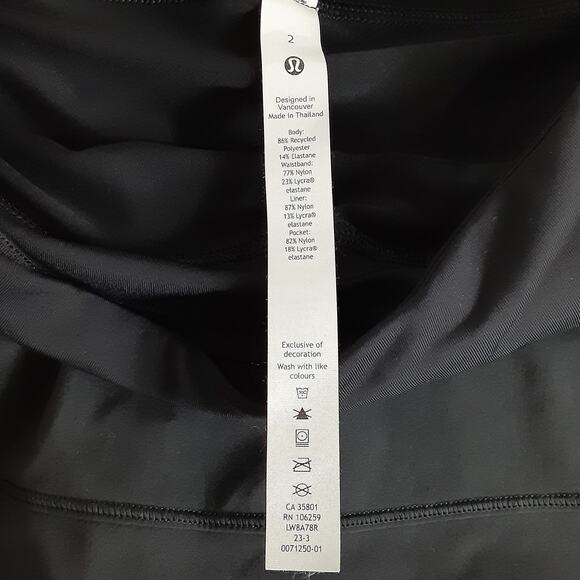 Lululemon Pace Rival Skirt Reg Mid Rise Skort Black Layered Tennis Skort Women 2 - Picture 6 of 10